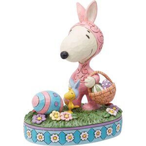 Enesco Peanuts by Jim Shore Snoopy and Woodstock Easter Bunnies Figurine, NIB